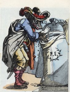 Compere le Loup, Maitre Renard, Comere la Chevre et ses petits biquets」という物語をJean de la Fontaineの寓話に基づいて描いたもの。小さな子供たちのための家庭の物語」の中で。19世紀の匿名のエングレーヴィング。 作： Unknown artist