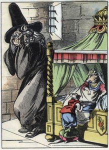 ジャン・ド・ラ・フォンテーヌの寓話を描いた物語「恐ろしいラミナグロビスとネズミたち」の挿絵。小さな子供たちのための家の物語」の中で。19世紀のアノニマス・エングレーヴィング。 作： Unknown artist