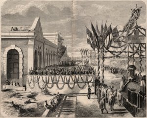 1857年、トゥールーズからセテまでの鉄道が開通した。1857年の「Le Monde illustrious」誌に掲載された版画。個人蔵。 作： Unknown artist