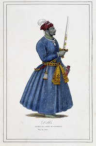 インド。デリー皇帝の衛兵の将軍 - ポール・ジョンハンノー神父の「地球上のさまざまな人々」の中で、Bons livresの本屋で 作： Unknown artist