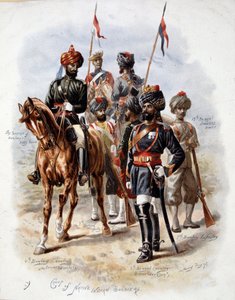 イギリス軍のインド軍-クロモ。 作： Unknown artist