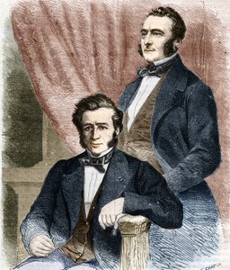 アイザック（1800年～1875年）とエミール（1806年～1880年）ペレイア、Societe de Credit mobilierとCompagnie Generale Transatlantiqueの創設者 作： Unknown artist