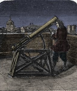 アイザック・ニュートン（1642-1727） 望遠鏡を使うイギリスの物理学者。