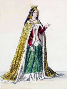 カトリック教徒として知られるカスティーリャの女王イザベラ1世（1451-1504）。 作： Unknown artist