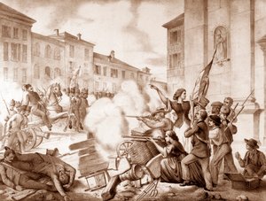 イタリア統一（リソルジメント（1848〜1870））：ブレシアの10日間（3月23日〜4月1日）のエピソード 作： Unknown artist