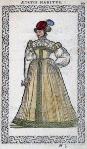 イタリア人女性 - ジャン・スルペリウスの「Habits et effigies」にて 作： Unknown artist