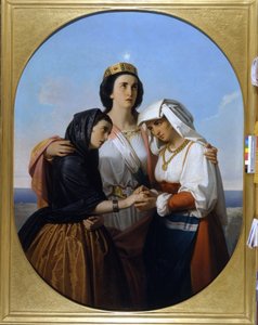 イタリアはベニスとローマを接待する（1860年） 匿名の絵画 Museo del Risorgimento Milano 作： Unknown artist