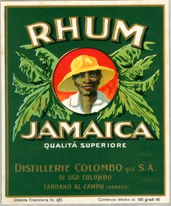 ジャマイカのラム酒の広告（クロモリトグラフ、19世紀後半 作： Unknown artist