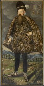 ジャン3世 roi de Suede - スウェーデン王ジョン3世（1537-1592）の肖像、匿名 。キャンバスに油彩。寸法：195x98 cm。ストックホルム国立博物館