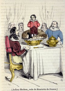 ジェフリー・ハドソン（1619-1682）、イギリス女王アンリエット・マリー・オブ・フランス（1609-1669）の小人。