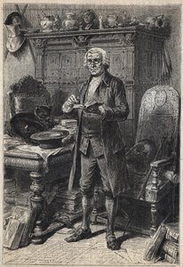 ジョナサン・オールデンバック（またはアルディンバック） - 19世紀、ウォルター・スコット（1771-1832）の小説「The Antiquary」の挿絵。 作： Unknown artist