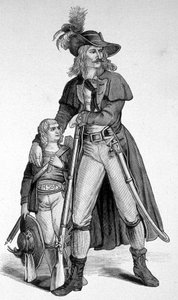ヨーゼフ・スペックバッハー（1767-1820）とその息子 - 1809年にチロルがバイエルンに併合された後、バイエルンに対抗するチロル人の英雄。19世紀のエングレーヴィング。