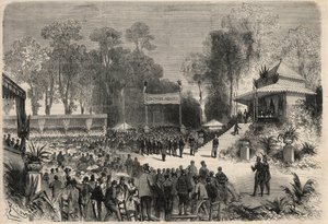 ナポレオン3世(1808-1883)とウジェニー・ド・モンティージョ(1826-1920)のルーアンへの旅：農業競技会での賞の分配。"L