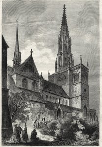 Konstanzer Munster - Konstanz Minster or Konstanz Cathedral - Germany - Cathedrale Notre-Dame (Notre Dame) de Constance - 1868 - 。 作： Unknown artist