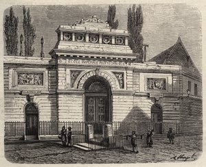 1873年のパリのエコール・ポリテクニーク - "The world illustrious "の1873年のエングレービング 作： Unknown artist