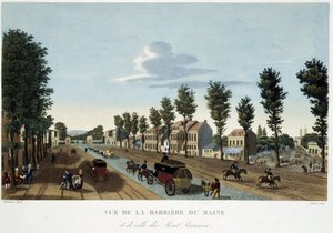 メイン州の防波堤（1820年頃） - Courvoisierの「Vues de Paris」にて 作： Unknown artist