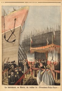 2月3日、ル・アーヴルにて、国家元首の娘であるルーシー・フォールとル・アーヴル市長ルイ・ブリンドーがスポンサーとなったヨット「フェリックス・フォール大統領」を進水させた。 作： Unknown artist