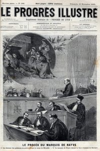 1895年のブールジュ裁判におけるネイヴ侯爵の訴訟-1895年の『輝けるプログレス』に掲載されたエングレーヴィング 作： Unknown artist