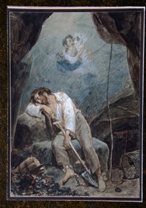 Le rêve de Volkonski (ヴォルコンスキーの夢) - セルゲイ・グリゴリエヴィチ・ヴォルコンスキー (1788-1865) は、ロシア帝国軍の少将でデカブリストであり、20 年の懲役刑を宣告され、1832 年にチタの要塞で抑留され、鉱山で働いた。 作： Unknown artist