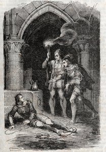 Leon (Leone) delivre Roger (Ruggero, Ruggiero) - Ludovico Ariostoの "Roland furieux" (Orlando furioso) (16世紀)からの1851年のエングレーヴィング、通称「アリオスタ」 - Tressan伯爵がイタリア語から翻訳し、Gustave Harvarが出版した版。 作： Unknown artist