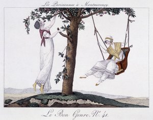 モンモランシー（ブランコ）のパリジェンヌたち-「ル・ボン・ジェレ」にて 作： Unknown artist