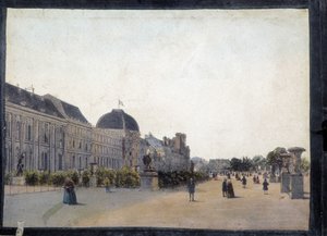 レ・チュイルリー - 「パノプティック・ポリオラマのためのパリの景色」より、1850年頃 作： Unknown artist