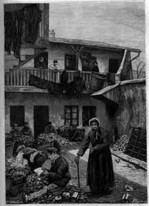 The ragpickers: Knitting from Nature.Le journal de la jeunesse」に掲載された版画 作： Unknown artist