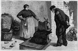 The ragpickers: the weighing.Le journal de la jeunesse」に掲載された版画 作： Unknown artist