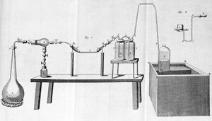 ラヴォアジエの実験 - ラヴォアジエの「Opuscules physique et chimiques」にて 作： Unknown artist