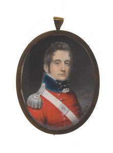 チャールズ・オーガスタス・エルダートン中尉（1789-1841）、第9マドラス・ネイティブ・インファントリー、1811年2月25日（象牙に描かれた細密画 作： Unknown artist