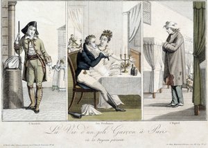 パリの美少年の生活、あるいは変態的な農民の生活：到着、フレデイン、病院-カルナバレ 作： Unknown artist