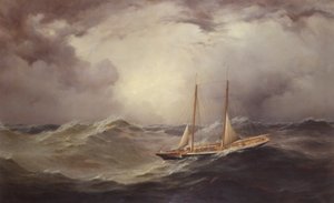 1871年に大西洋中央部でバウスプリットを失ったリヴォニア 作： Unknown