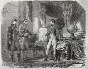 ナポレオン・ボナパルト（1769-1821）とアミアン条約（1802年）を交渉するコーンウォリス卿（1738-1805） - アミアンの平和（フランス） - 1802年3月に調印された条約により、革命戦争が終結した