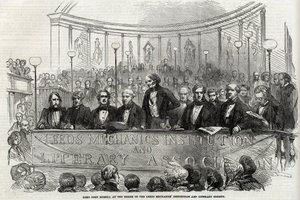 ジョン・ラッセル卿（第1代ラッセル伯爵）（1792-1878）、リーズ機械工協会・文学協会のソワレにて 1852年 作： Unknown artist