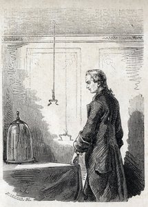 ルイジ・ガルバーニ、雷雲の電気でカエルの収縮を起こす - LUIGI GALVANI (1737-1798) イタリアの医師・物理学者。雷雲の電気でカエルの収縮を引き起こす 作： Unknown artist