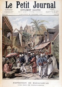 マダガスカル遠征記：タナナリヴの街並み-1895年11月27日付「Le Petite Journal」にて 作： Unknown artist