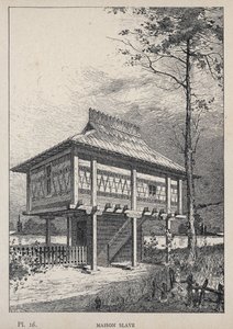 メゾン・スレイブ - 1889年のエングレーヴィング（Charles GARNIER氏による1889年万国博覧会における人間の居住環境の歴史、パリ1889年中央美術出版社）。