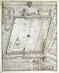 1630年のミラノ大疫病の際のミラノのラザレットの地図（図面