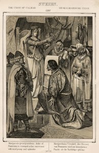 デンマーク・ノルウェー・スウェーデン王国のマーガレット1世（1353～1412年） - カルマル同盟 by Anonymous 作： Unknown artist