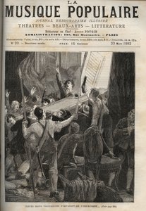 マリー・アントワネットのチェンバロ Histoire de 1834 「30人の元気な手が楽器をつかむ...」右の王妃の調律師の恐ろしい目の下で。 作： Unknown artist