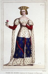 マリー・ド・ベリー（1367-1434）。クレルモンおよびオーヴェルニュの伯爵夫人。 作： Unknown artist