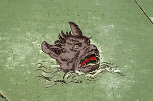 悪魔の頭を持つ海の怪物。 作： Unknown artist