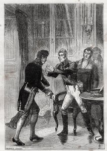 1830年、シャルル・ルメルシエ・ド・ロングプレ（1778-1854）とシャルル10世のサン＝クルーでの会談 - ルイ＝ブラン（1811-1882）の『Histoire de dix ans: 1830-1840』に掲載された1882年のエングレービング