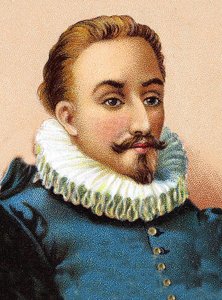 Miguel de Cervantes Saavedra 1547-1616 - スペインの詩人・劇作家、ミゲル・デ・セルバンテス（1547-1616）の肖像画 作： Unknown artist