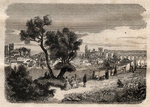 19世紀のモンペリエ - Montpellier au 19st century - (モンペリエ19世紀) 作： Unknown artist