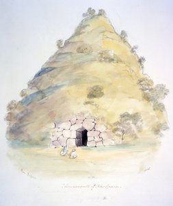 ニュー・スペインのモニュメント、1843-50年頃（水彩画） 作： Unknown artist