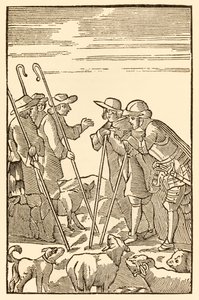 山の美味しい彼らは今、巡礼者の進歩からこの世界へ、ジョン・バニヤン（1628-1688）によってもたらされるものへと昇っていきます。 作： Unknown