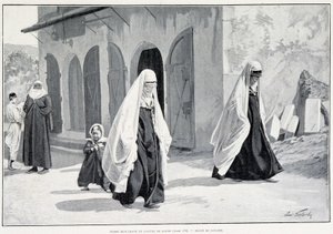 ボスニアのイスラム教徒の女性たち。In Tour du monde 1/1896. 作： Unknown artist