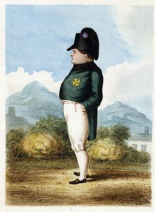 セントヘレナ島のナポレオン・ボナパルト - 不明の砲兵隊員 - 1817 - 紙に水彩画 - 30x22,6 - 個人蔵