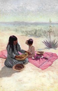 アリゾナ州ピマ族のネイティブ・アメリカン女性 作： Unknown artist